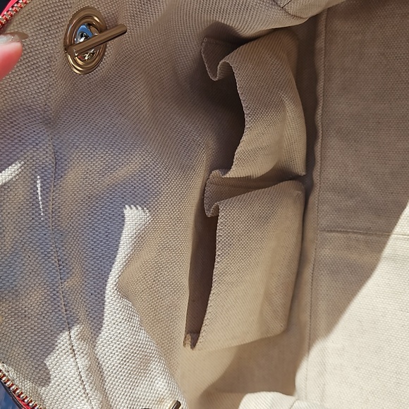 Gucci Soho Red Leather Bag GG Logo Gold Chain Tassel w/Everything - Picture 9 of 14